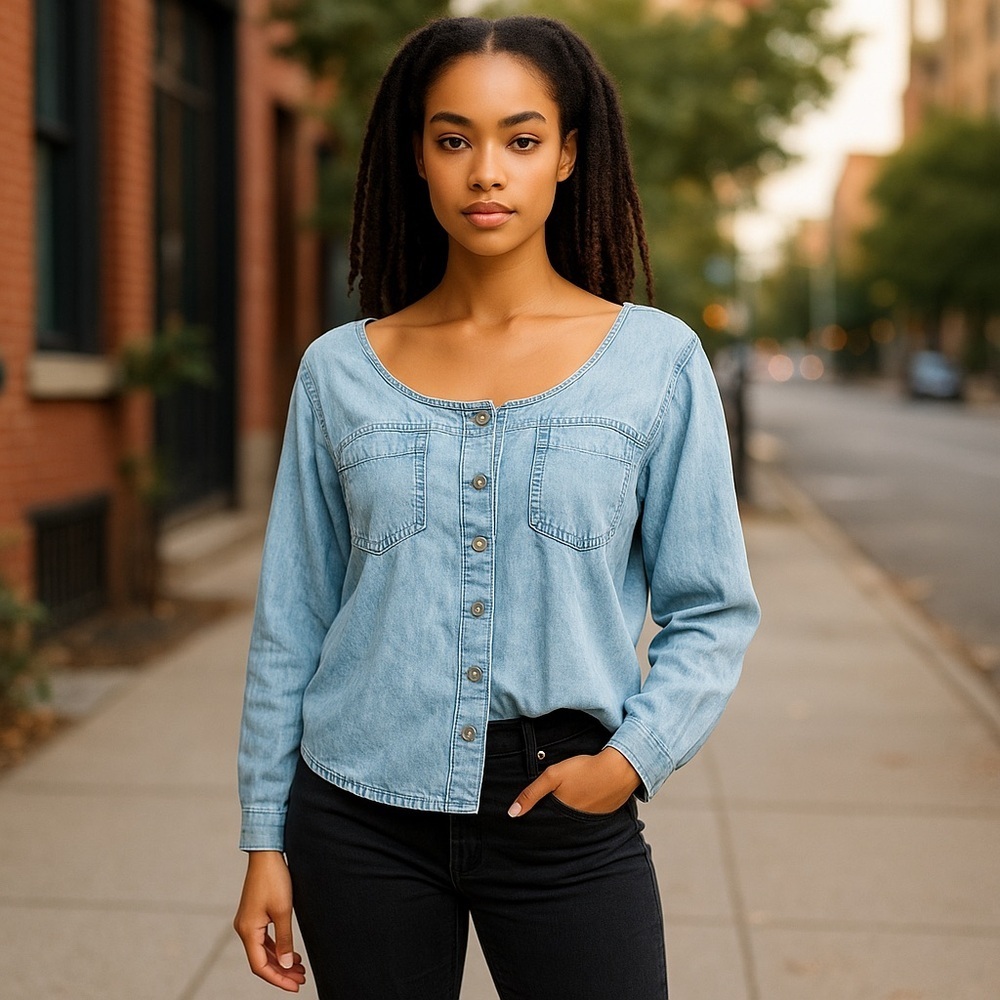 High Sierra Blue Button Down Shirt